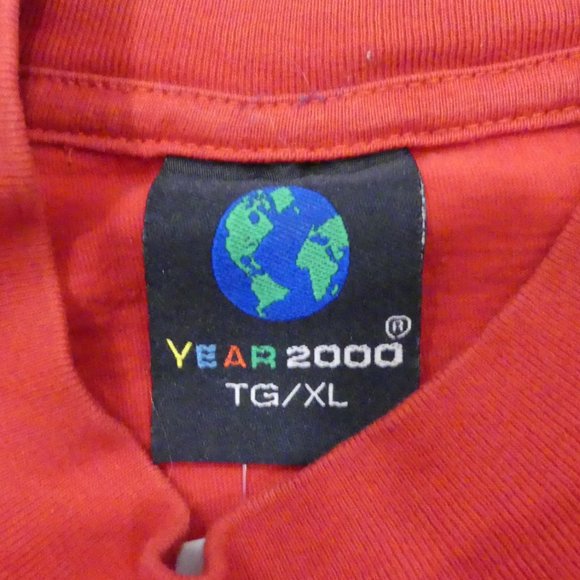 Year 2000 The Official Mark Of The New Millennium Red XLarge Long Sleeve Shirt - Picture 3 of 3